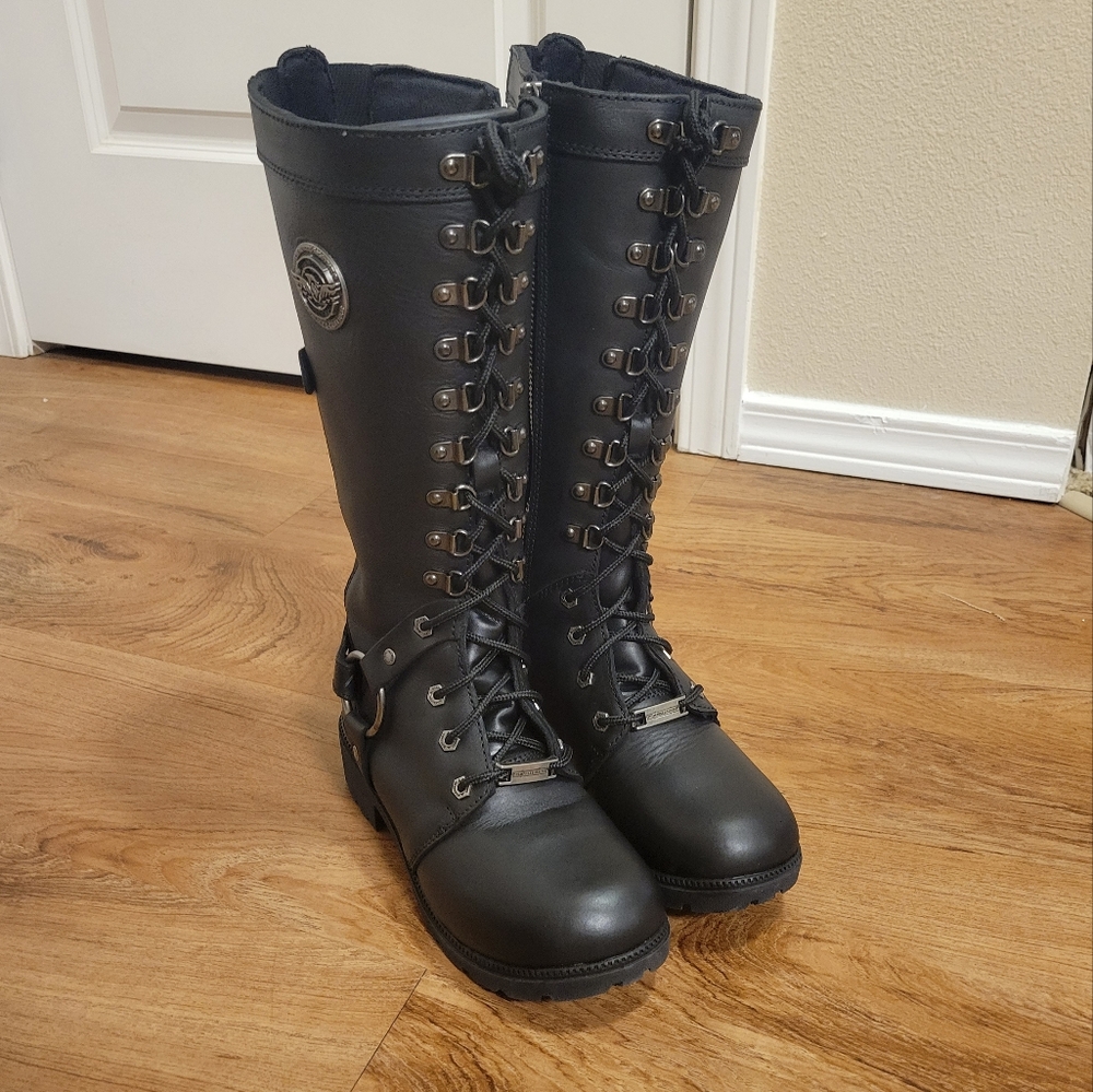 Milwaukee Leather Knee High Combat Boot size 6.5